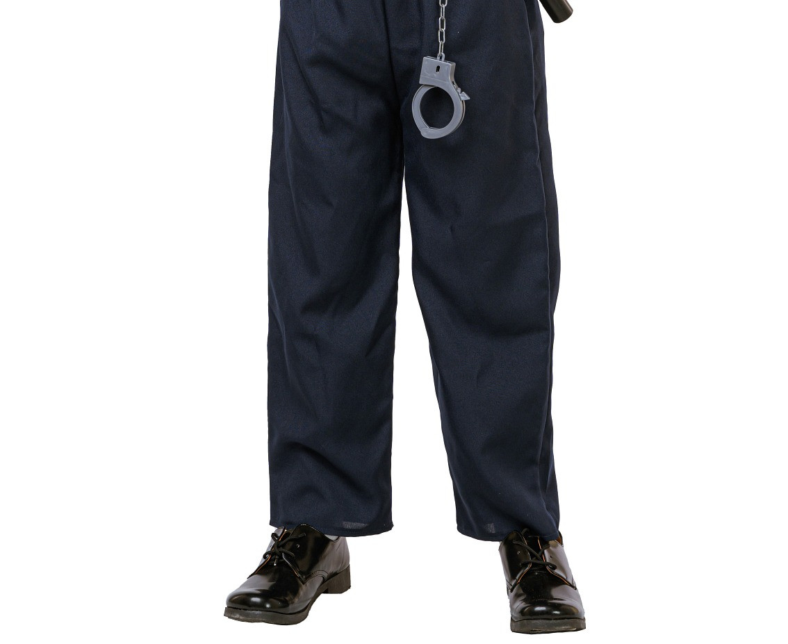 Role play-set for kids Elegant Policeman (shirt, pants, belt, hat, handcuffs, Walkie- talkie, baton), size 110/120 cm